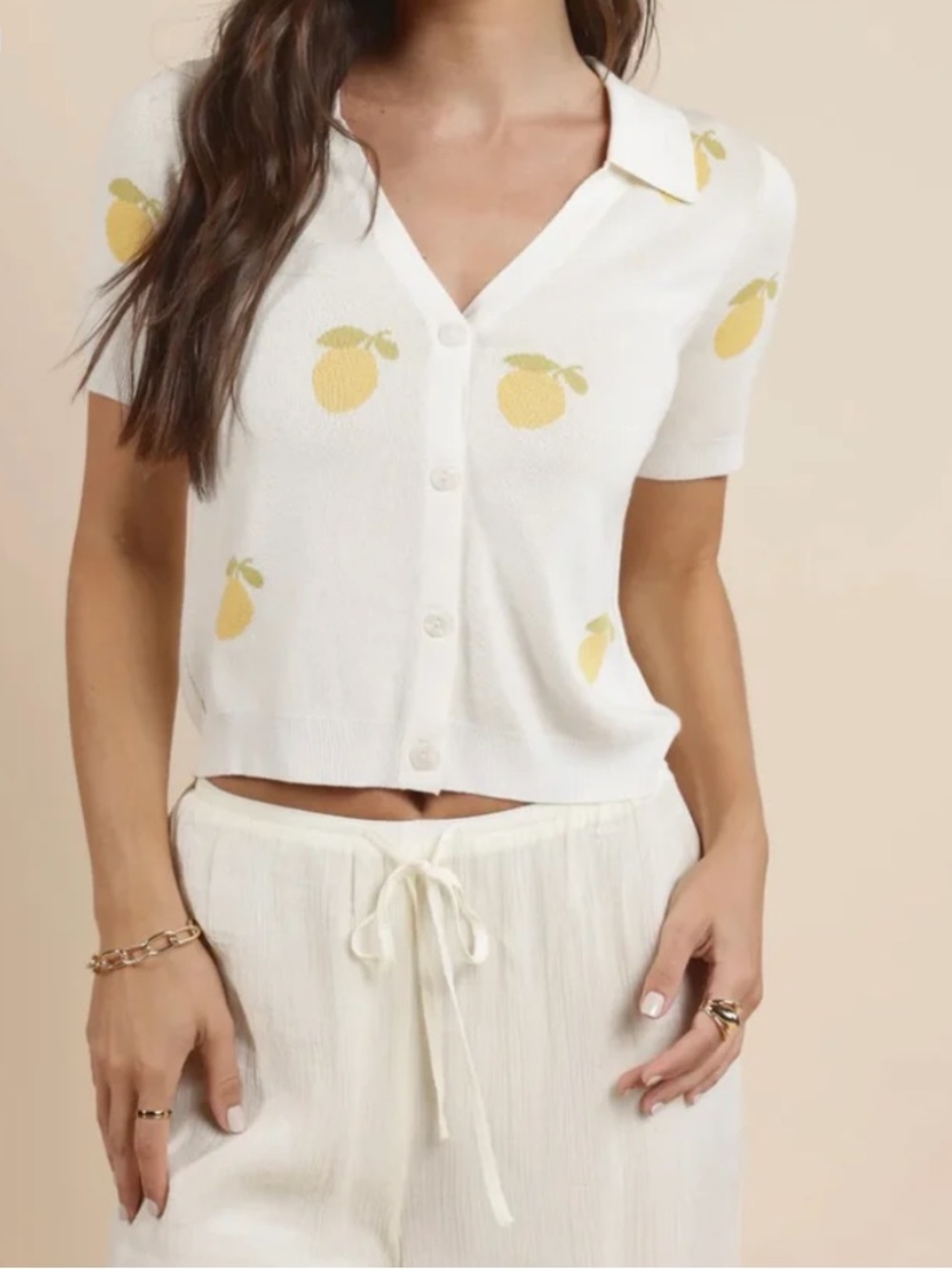 SADIE & SAGE Lemons Knit Shirt